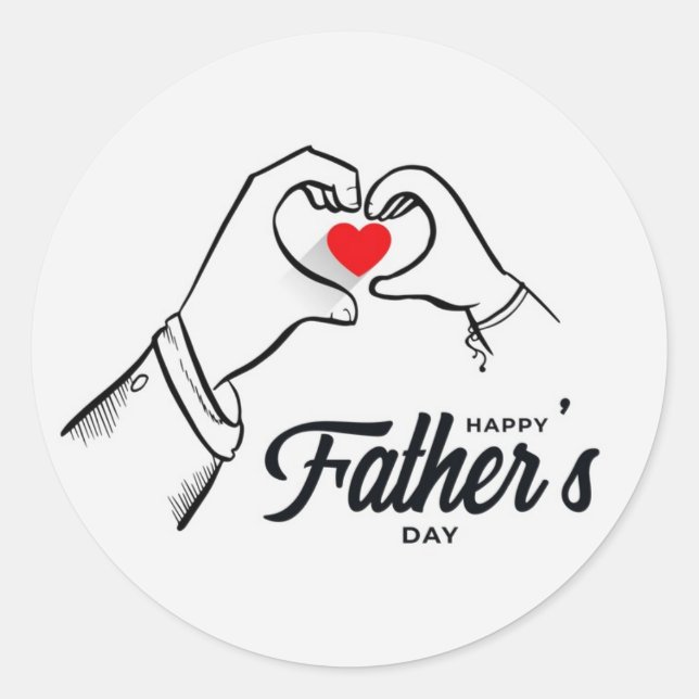 FÊTE DES PÈRES Sticker CADEAU (Devant)