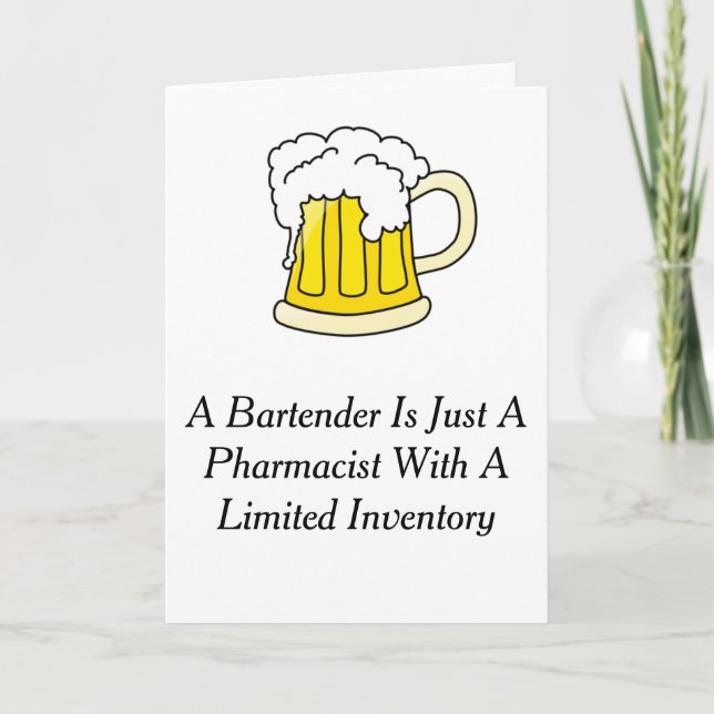 Fête des pharmaciens Carte de voeux amusante (Devant)