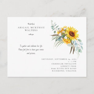 Fête des tournesols de la vie Invitation