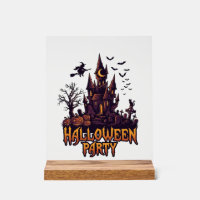 Fête d'Halloween Château Hanté Citrouilles Chauves