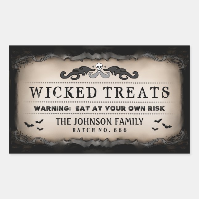Fête d'Halloween nourriture ou boisson Étiquette n (Devant)
