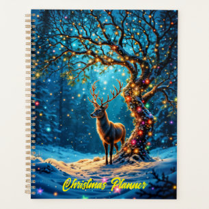 Fête d'hiver joli cerf forêt de Noël
