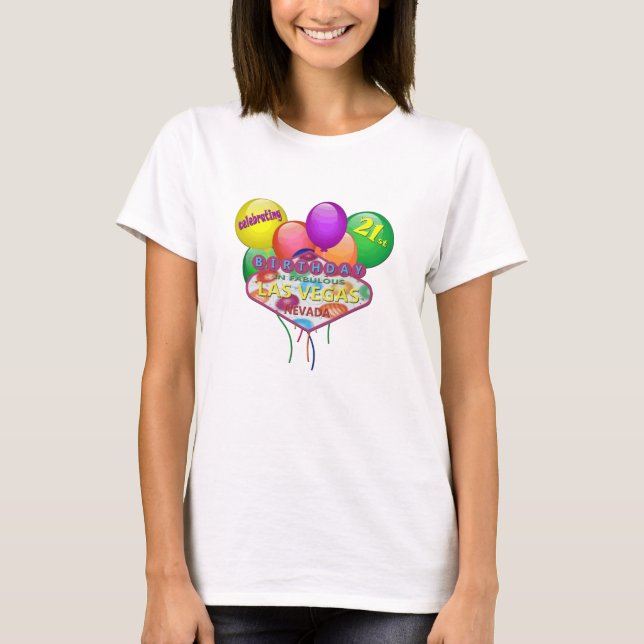 fête du 21e anniversaire à Las Vegas T-Shirt (Devant)