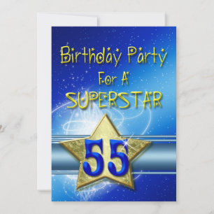 Fête du 55e anniversaire Invitation pour une Super