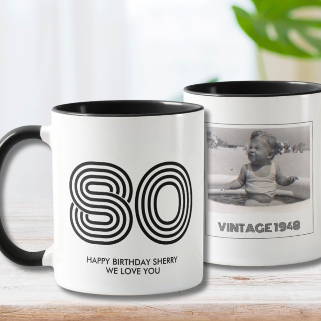 Fête du 80e anniversaire Favoriser la Mug de l'ann (80th Birthday Party Favor)