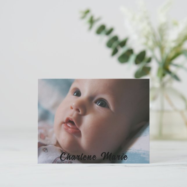 Fête du baptême pour la carte postale du baptême (Debout devant)