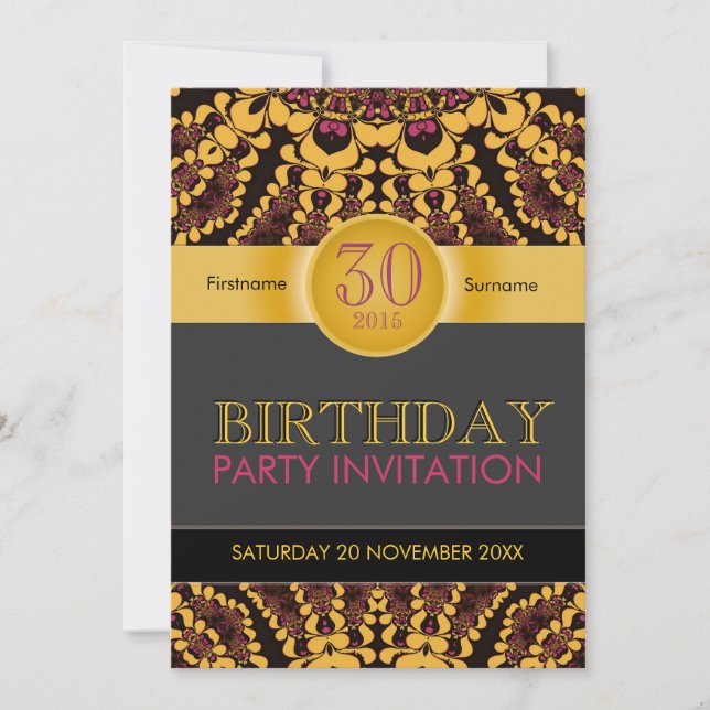 Fête du Batik tropical Invitations d'anniversaire (Devant)