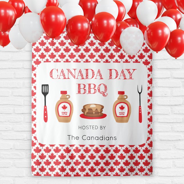 Fête du Canada BBQ Tapisserie feuille d'érable Con (Créateur téléchargé)