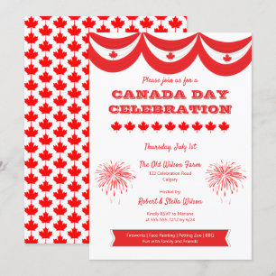 Fête du Canada Invitation à la fête des fêtes