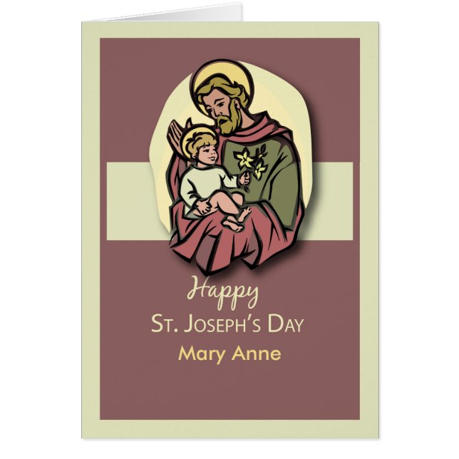 Fête du nom personnalisé de St. Joseph Brown (Devant)