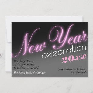 Fête du Nouvel An 2013 Invitations du Neon Party