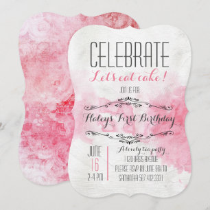 Fête du thé en aquarelle Invitation d'anniversaire