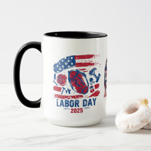 Fête du Travail 2025 Mug de sport - Travailler dur