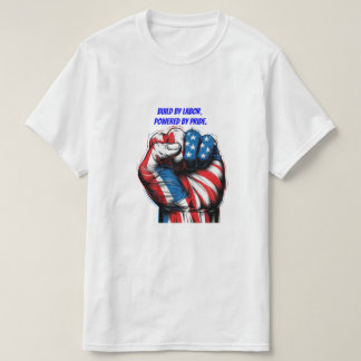 Fête du travail du drapeau américain en t-shirt bl