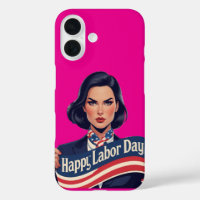 Fête du Travail iPhone 16 Coque - Cadeau patriotiq