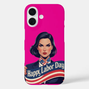 Fête du Travail iPhone 16 Coque - Cadeau patriotiq