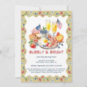 Fête du Travail Mimosa Brunch Invitation - Patriot