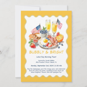 Fête du Travail Mimosa Brunch Invitation - Patriot