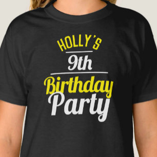 Fête d'un T-shirt de la 9ème fête d'anniversaire