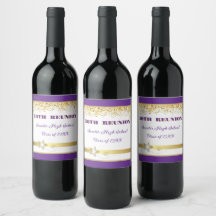 Fête! Étiquettes de bouteilles de vin personnalisé