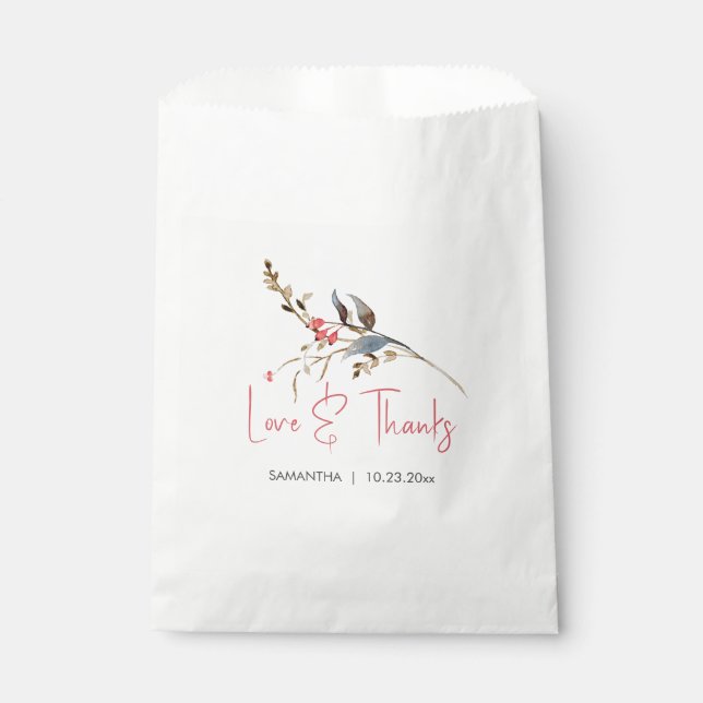 Fête Favoriser Sacs Fête des mariées rustique (Devant)