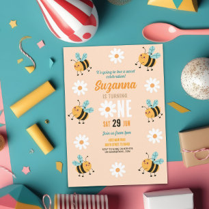 Fête Invitation d'abeilles Fleur Daisy Insect