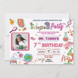 Fête Mad Science Invitation Anniversaire Pour Fill