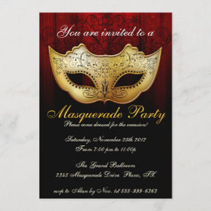 Fête Masquerade Fête Fancy Invitation