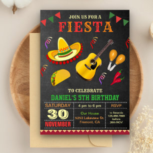 Fête mexicaine colorée Invitation de fête d'annive