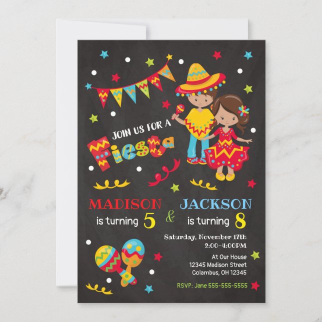 Fête mexicaine Invitation Anniversaire (Devant)