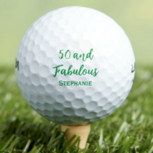 Fête moderne 50e anniversaire chic balles de golf