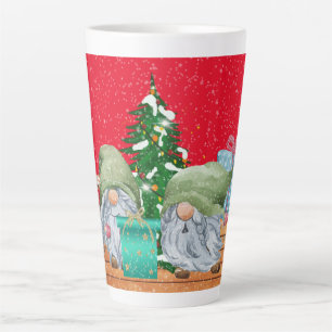 fête Noël Gnome Latte Mug