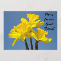 Fête pour un bon ami ! Invitations Jonquille Fleur