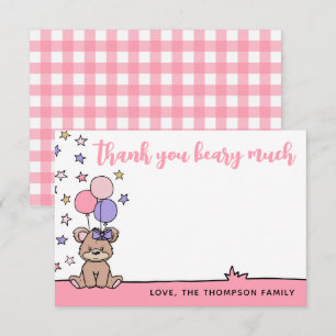 Fête Prénatale pour Bébé Fille Rose Merci Beacoup 
