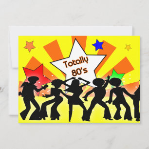 fête rétro des années 80 Invitation