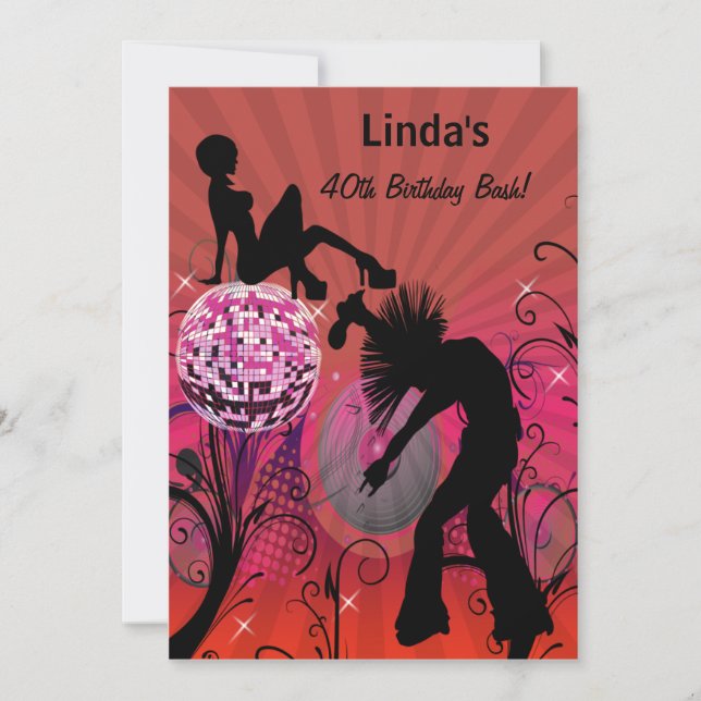 fête rétro des années 80 Invitation (Devant)