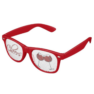 Fête Retro Lunettes de vue Red Wine Cheers Party