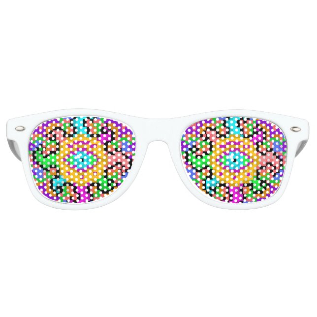 Fête Retro Soleil psychédélique (version oeil) Lunettes de so (Devant)