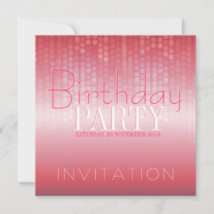 Fête rose brillante Lumière Invitation Anniversair