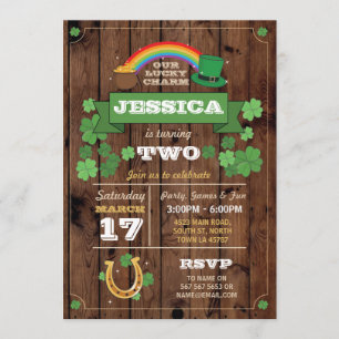Fête St. Patricks Anniversaire Invitation de fête 