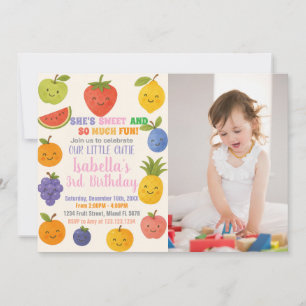 Fête tropicale Invitation d'anniversaire avec phot