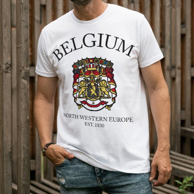 Fêter la culture de Belgique Drapeau T-shirt (Créateur téléchargé)