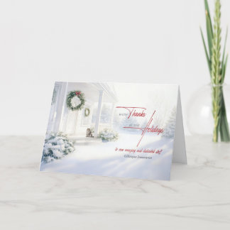 Fêtes Annuelles Cartes d'affaires d'hiver pour les employés à la m