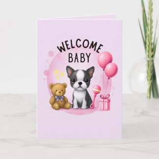 Fêtes Annuelles Cartes de félicitations pour bébé Boston Terrier