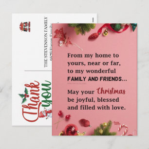 Fêtes Annuelles Cartes de Noël de remerciement pour votre entrepri
