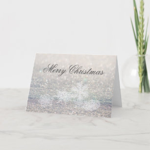 Fêtes Annuelles Cartes de Noël Élégantes et glamour pour flocon de
