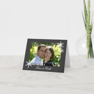 Fêtes Annuelles Cartes de Noël personnalisées grises pour la paix