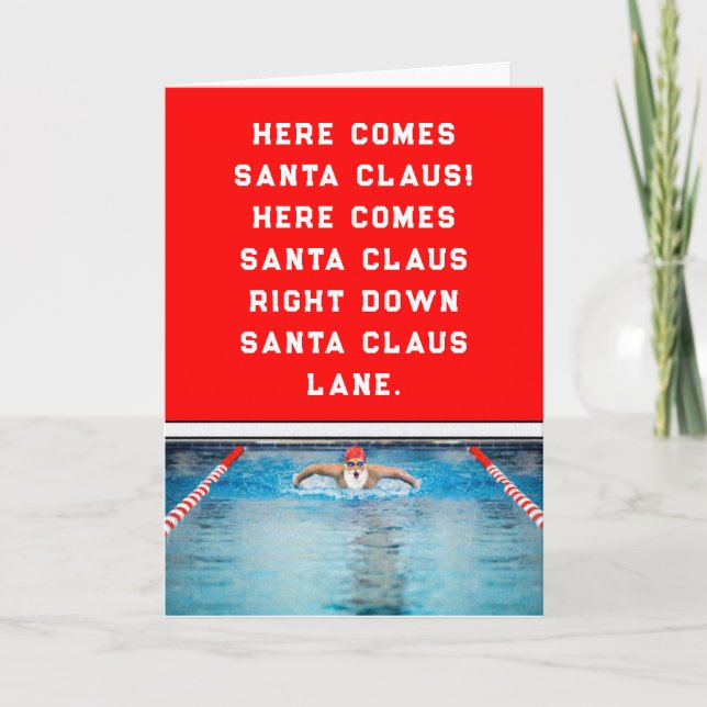 Fêtes Annuelles Cartes de Noël pour nageurs (Devant)