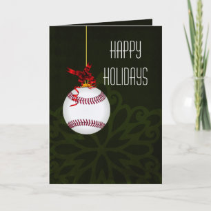 Fêtes Annuelles Cartes de Noël pour un joueur de baseball