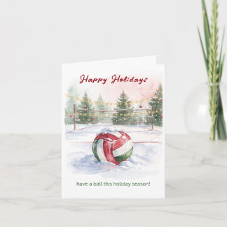 Fêtes Annuelles Cartes de vœux de Noël de volley-ball pour les Fêt